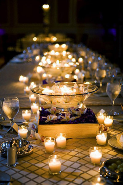wedding centerpiece candles