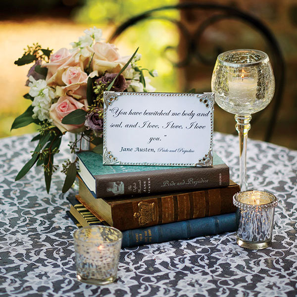 wedding book centerpiece