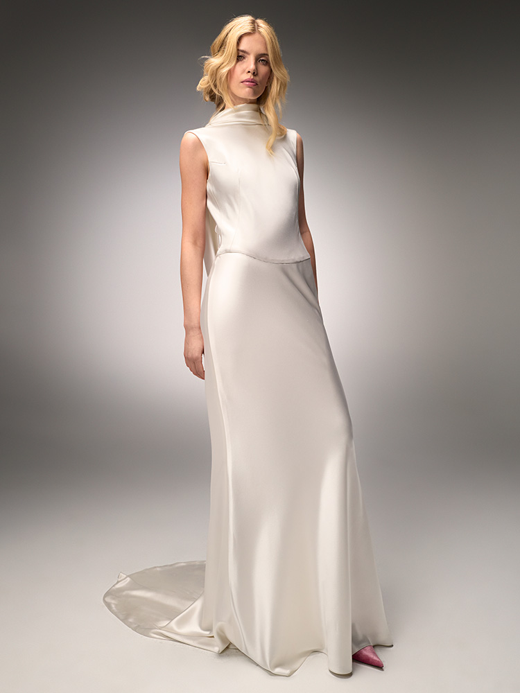 high neck wedding dress