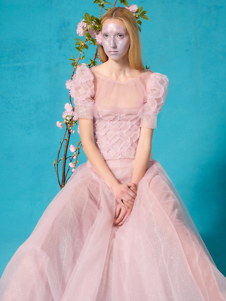 high neck wedding dress