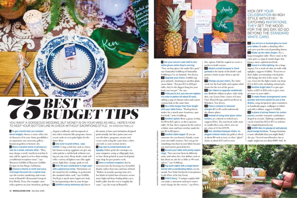 bridal guide november december 2025