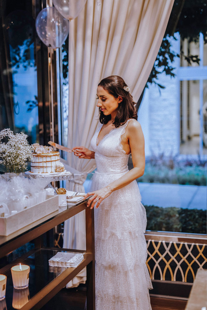 Haute House Flower Bridal Shower Cake