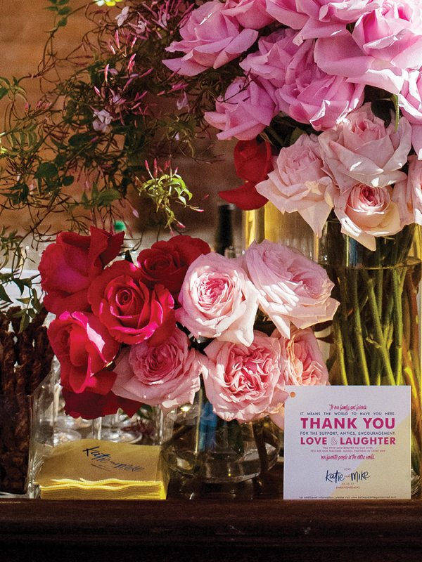 pink wedding flowers