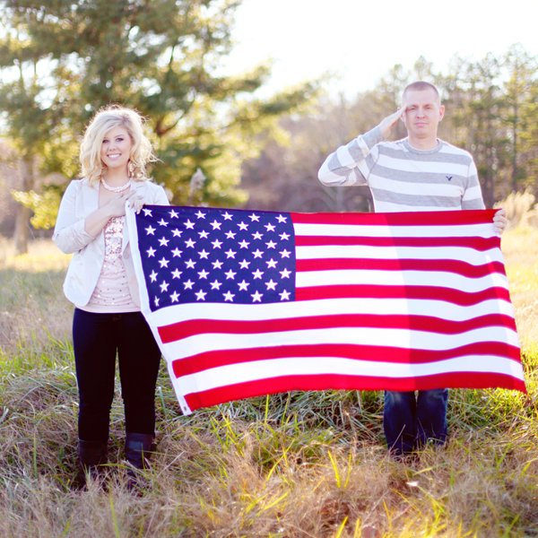 Star-Spangled Love: Patriotic Engagement Photos Star-Spangled Love: Patriotic Engagement Photos