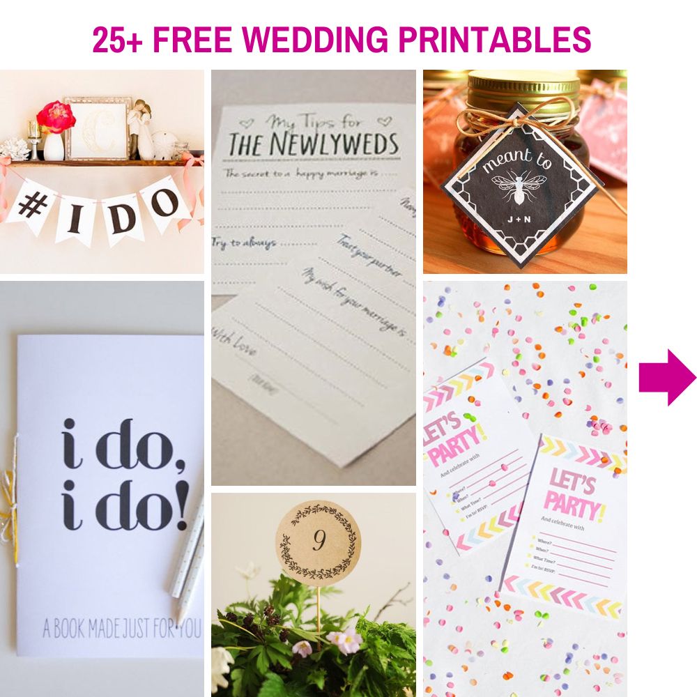 free wedding printables