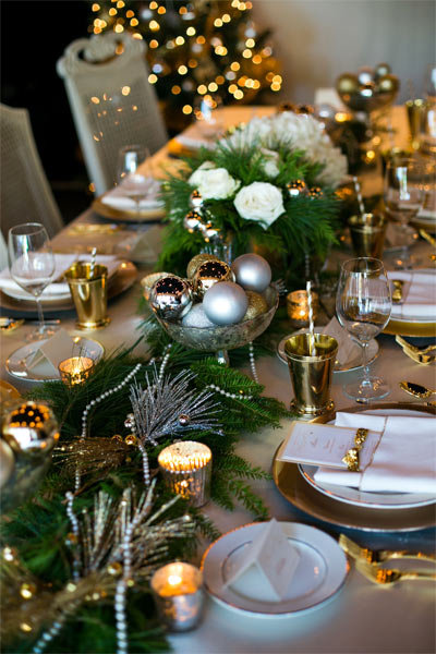 christmas wedding centerpiece