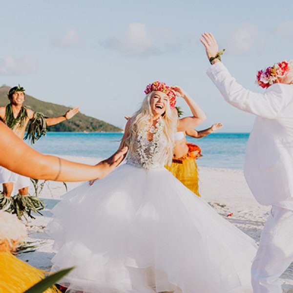 Bride and groom dancing on the beach Bride and groom dancing on the beach