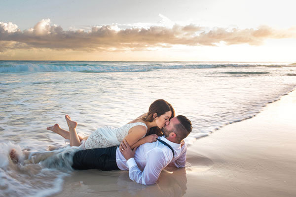 beach wedding photo