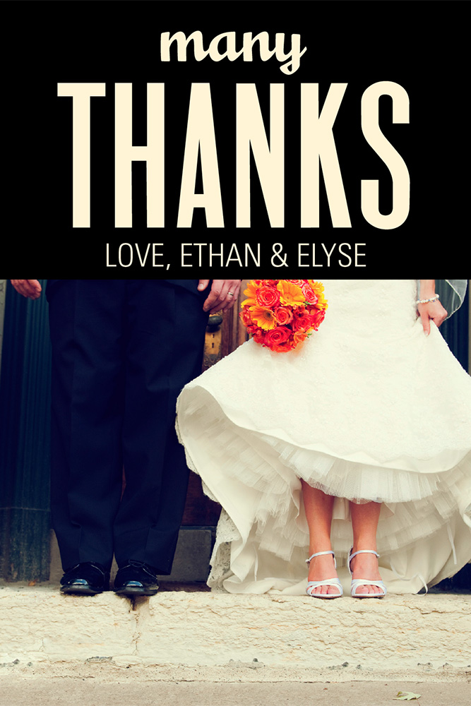 Pear Tree wedding thank you card Pear Tree wedding thank you card