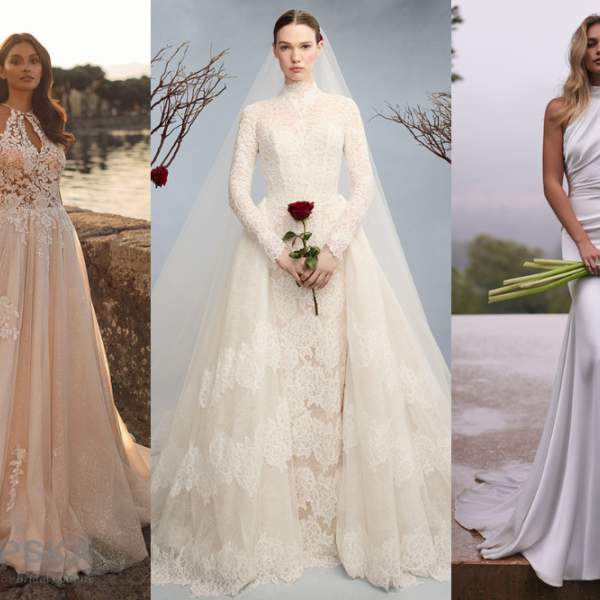 high neck wedding dress