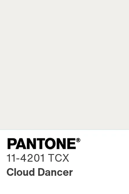 v pantone cloud dancer