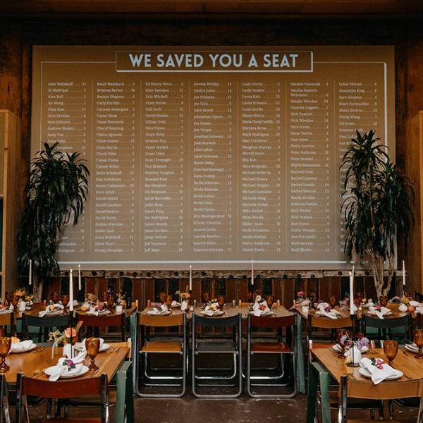 wedding reception seating chart